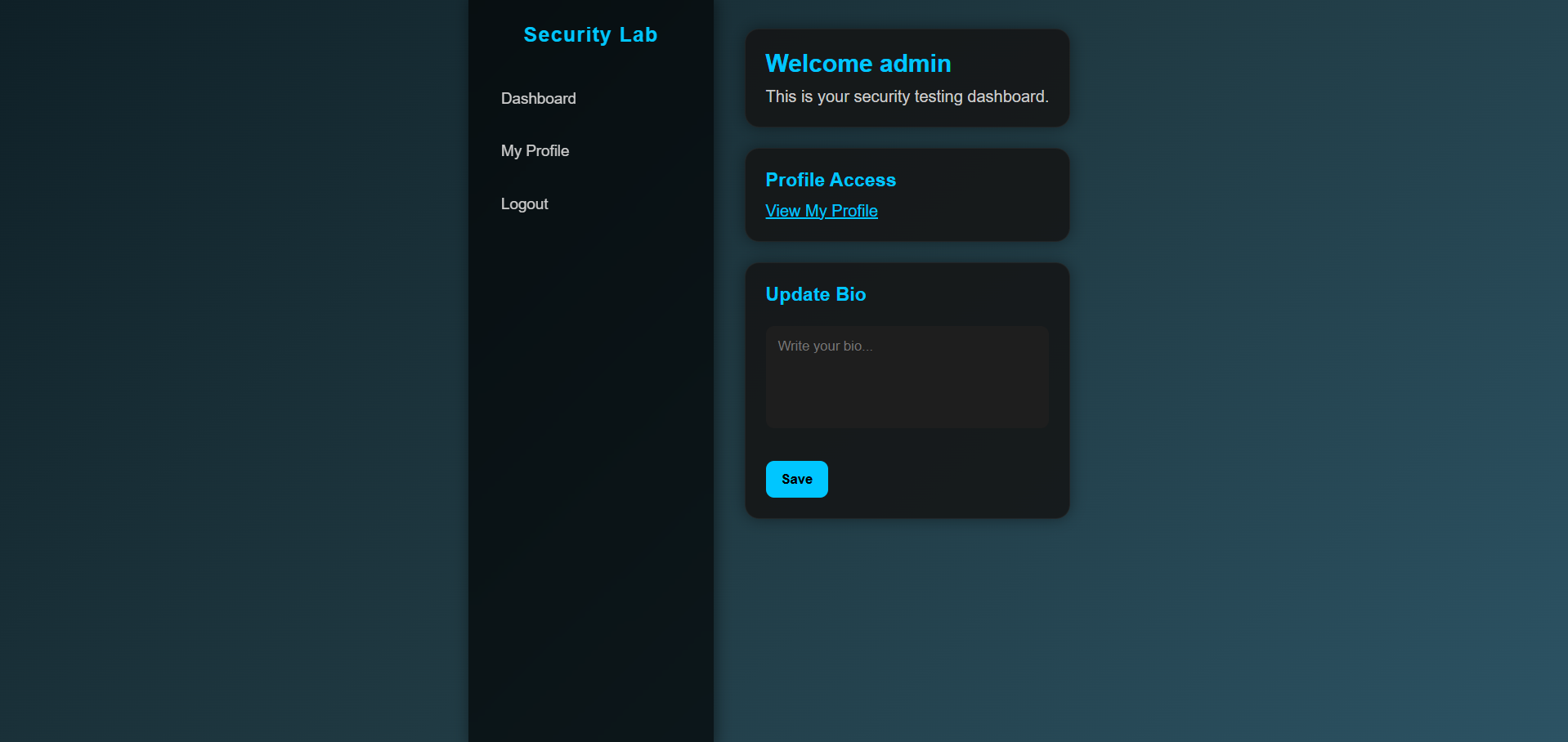 Web-App-Security-Lab architecture and attack/defense workflow preview
